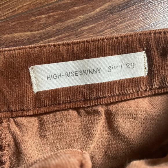Anthropologie Pilco Orange Corduroy High Rise - Picture 2 of 3
